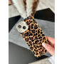 Стильний чохол Leopard для iPhone 13 — біла рамка, відкритий виріз камери
